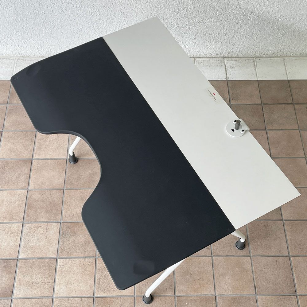 ハーマンミラー Herman Miller エンベロップデスク Envelop Desk スライド天板 & 高さ調節機能 ビル・スタンフ ジェフ・ウェバー モニターアーム パソコンデスク 取扱説明書・組み立て説明書付  ◇