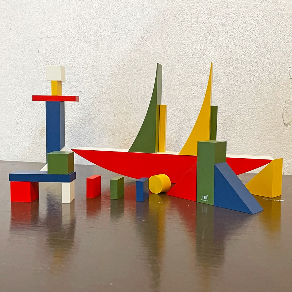 ネフ naef  Spielkultur バウハウス バウスピール Bauhaus Bauspiel アルマ・ジートホフ・ブッシャー 積み木 知育玩具 箱付き スイス ★
