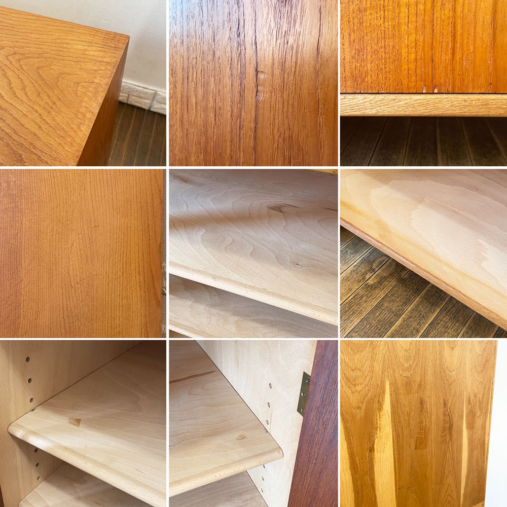 RY Mobler システムボード RY15＋RY5 W100cm チーク材 オーク材 オープンシェルフ＋キャビネット ハンス・J・ウェグナー Hans J Wegner 北欧ビンテージ ◎