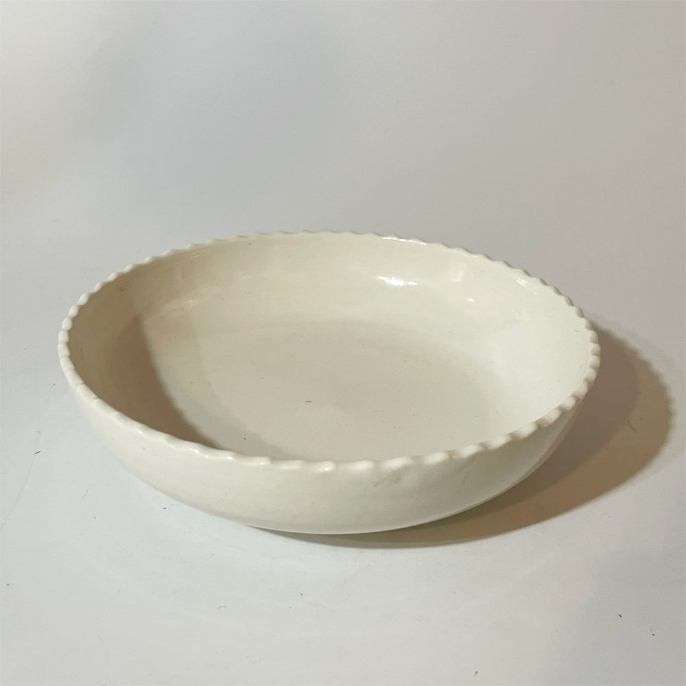 岡田直人 Naoto Okada ふちしのぎ 浅鉢 ボウル プレート 13cm 器 陶芸家 現代作家 B ★