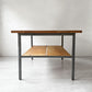 スクエアファニチャー SQUARE FURNITURE オーク 無垢材 ワーキングテーブル 作業台 アトリエテーブル W180cm アジャスター シェルフ付き インダストリアル 店舗什器 ★