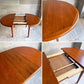 デンマークビンテージ Danish Vintage チーク材 エクステンション ダイニングテーブル ラウンド/ オーバル 伸長式 北欧家具 ♪