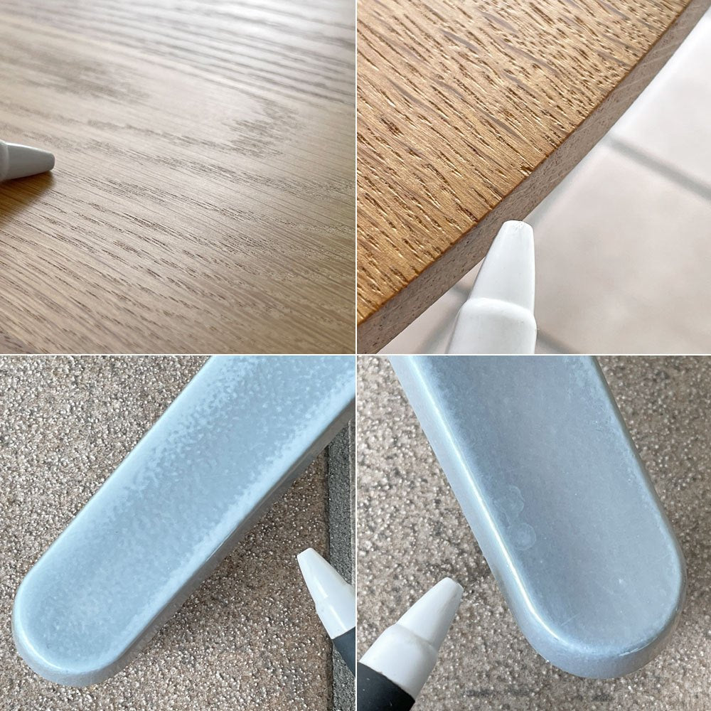 モダンデザイン オーク無垢集成材 ラウンド カフェテーブル ダイニングテーブル クリーマオーダー品 Φ70cm ◇