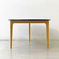 イデー IDEE ダイニングテーブル DINING TABLE ラウンド タモ材天板 3本脚 再塗装 ブラック 長大作 φ110cm ●