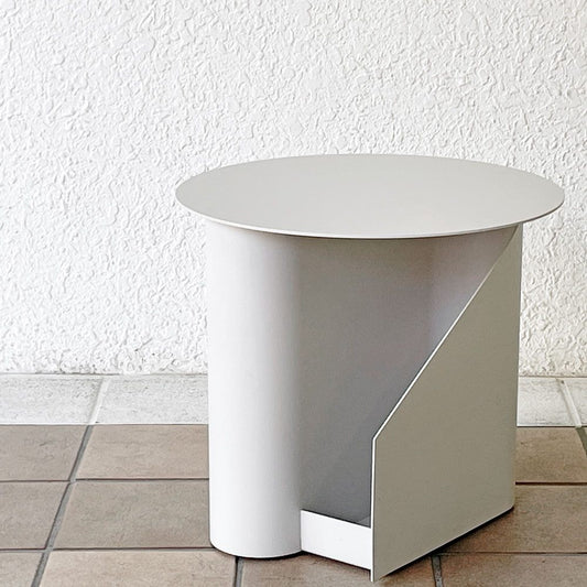 ウッド WOUD セントラムサイドテーブル SENTRUM SIDE TABLE ラウンド マガジンラック Φ40cm スチール ホワイト 北欧 デンマーク ◇