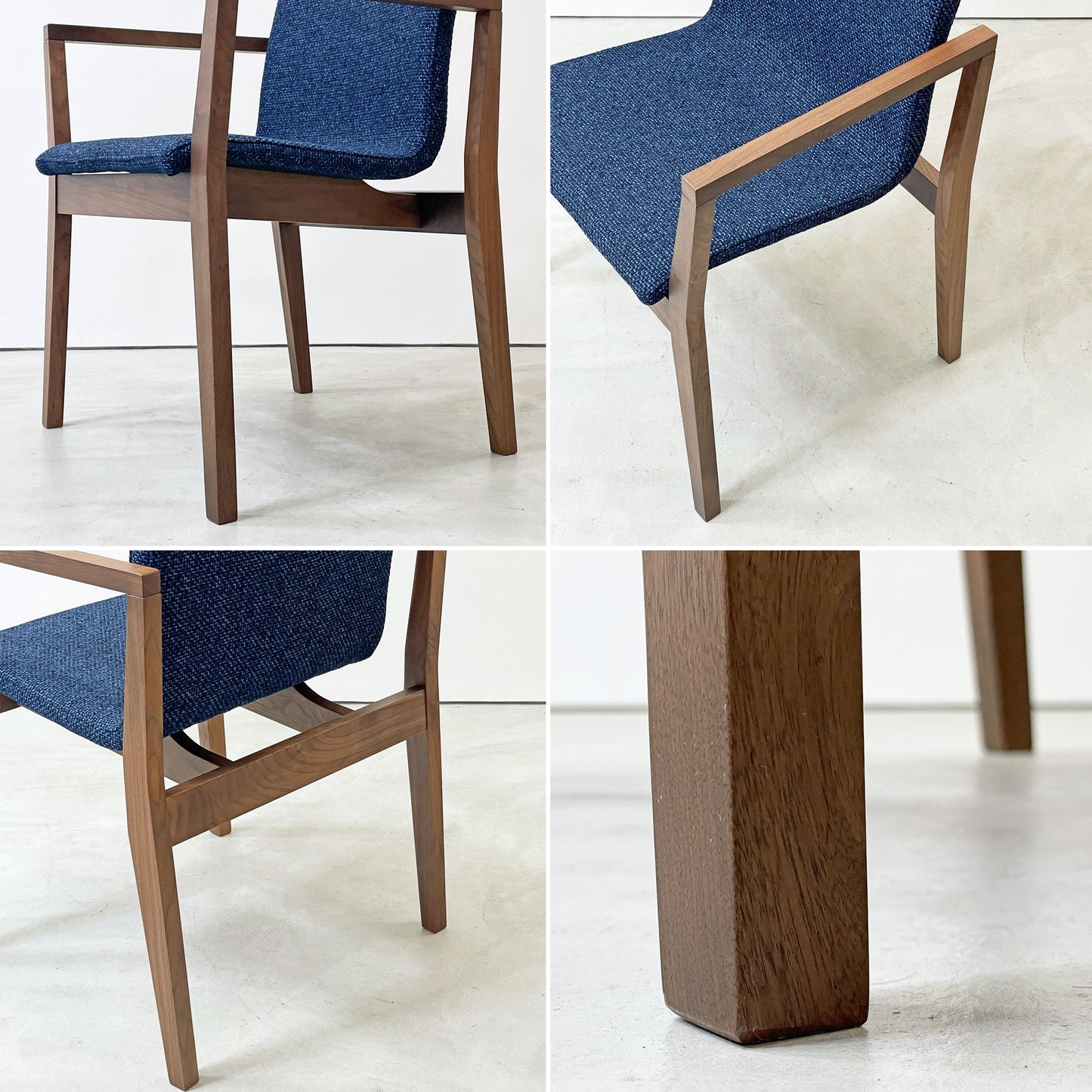 ニッポネア NiPPONAIRE マツカゼ ダイニングチェア アームチェア ウォールナット材 関家具 展示未使用品 ●