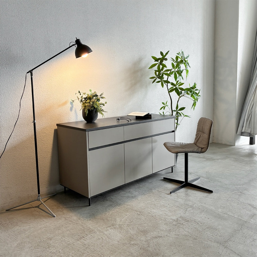 unknown アーバンモダン Urban Modern 特注 ワイドキャビネット W149cm サイドボード 収納家具 リビングボード カウンター 作業台 ホテルライク モダンファニチャー オーダー家具 〓