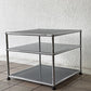ユーエスエムハラー USM Haller モジュラーファニチャー Modular Furniture 1列3段 オープンシェルフ ディスプレイラック w52.5×D52.5×44.5cm グレー モダンデザイン スイス 参考価格83,056円 ◇