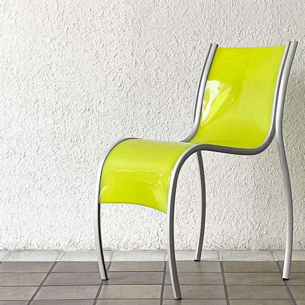 カルテル Kartell FPE chair スタッキングチェア ダイニングチェア アルミ ポリプロピレン グリーン ロンアラッド イタリアモダン 廃番 ◇