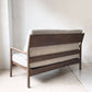 シラカワ家具 Shirakawa シフォン CHIFFON 2pソファ SL-2902 国産家具 北欧スタイル ナラ材 ハートブラウン コロラート生地 定価￥254,100- ★