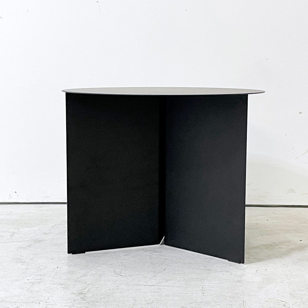 ヘイ HAY スリットテーブル ラウンド SLIT TABLE ROUND Φ45cm サイドテーブル スチール ブラック 北欧 デンマーク モダン ●