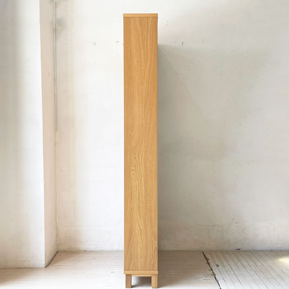 無印良品 MUJI オーク材 薄型ラック ワイド大  7段 本棚 ブックシェルフ 廃番 参考定価24,900円 ★
