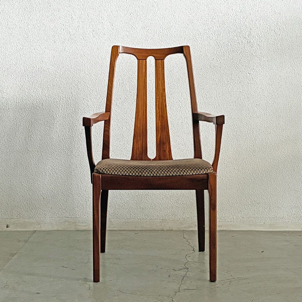 ネイサンファニチャー NATHAN Furniture チーク無垢材 アームチェア ダイニングチェア ハイバック 英国家具 UKビンテージ 〓
