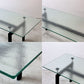 カッシーナ Cassina ル・コルビジェ LC6 ダイニングテーブル ターブル テューブ ダヴィオン テーブル 6 TABLE TUBE D’AVION テクスチャーガラス天板 ブラック ●