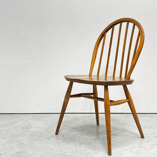 アーコール Ercol フープバックチェア ダイニングチェア スポークバック エルム材 カイトマーク有り 60's UKビンテージ vintage 英国家具 ●