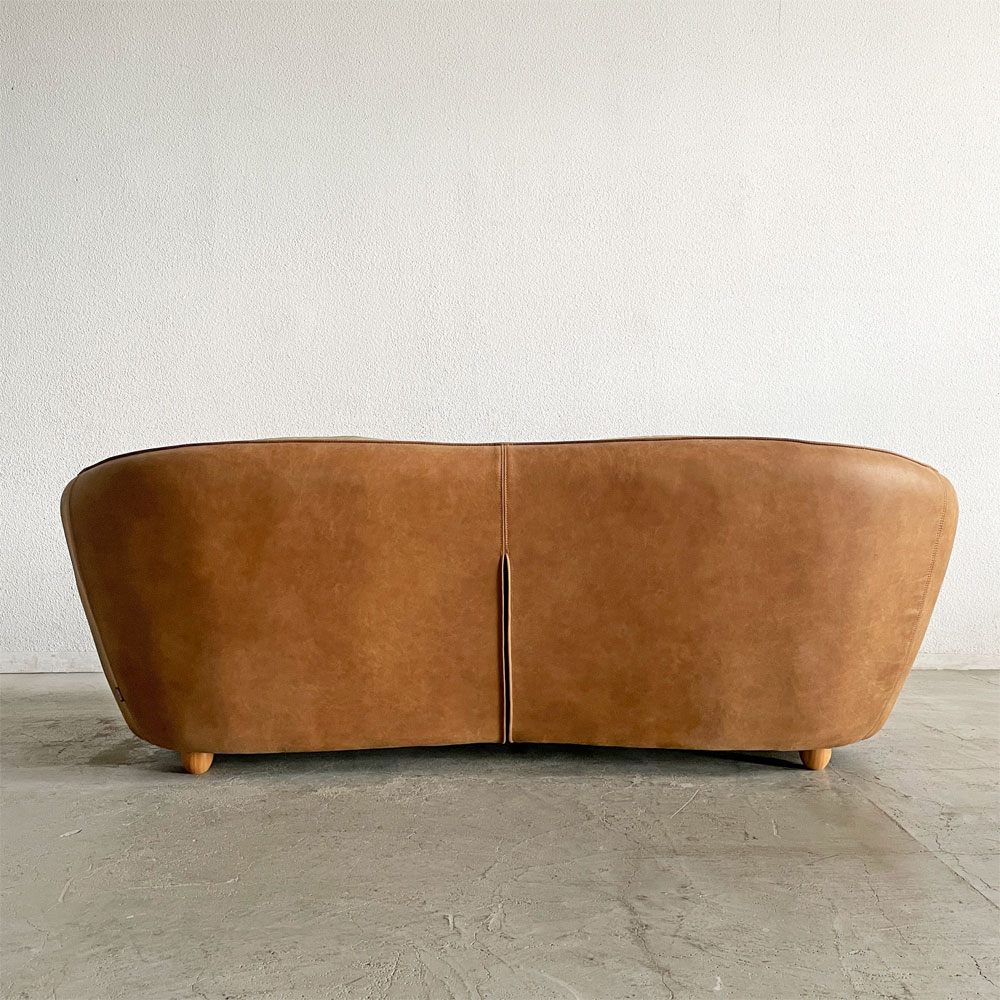 クラッシュゲート CRASH GATE コンフォーム COMFORM オピアム OPIUM 3人掛けソファ W201cm レザーテックス クッション付 定価￥187,000- 〓