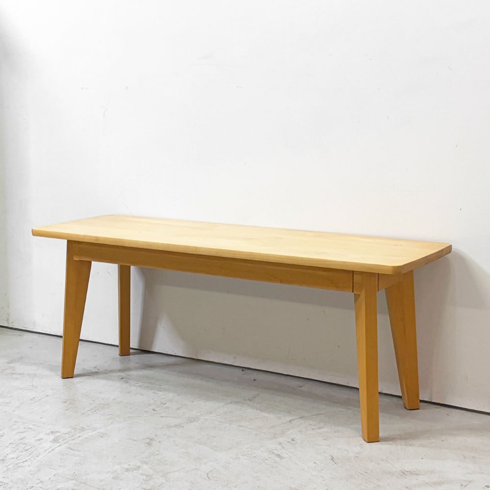 モモナチュラル MOMO Natural ヴィボ VIBO ユニットベンチ ダイニングベンチ オーバル W105cm アルダー材 オイルフィニッシュ 定価￥38,000- ●