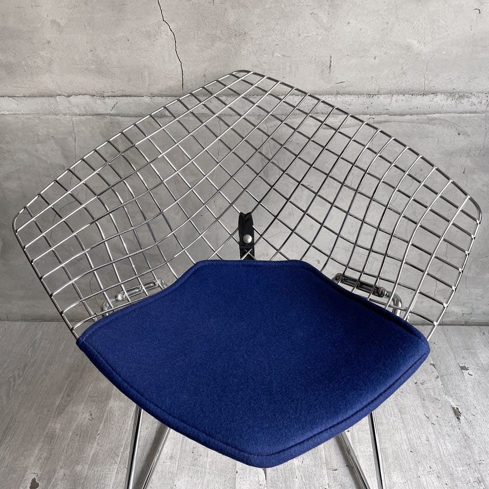 ノル Knoll チャイルズ ダイヤモンドチェア Child's Diamond Chair キッズチェア クロームフレーム シートパッド付 ハリー・ベルトイア Harry Bertoia 希少 ♪