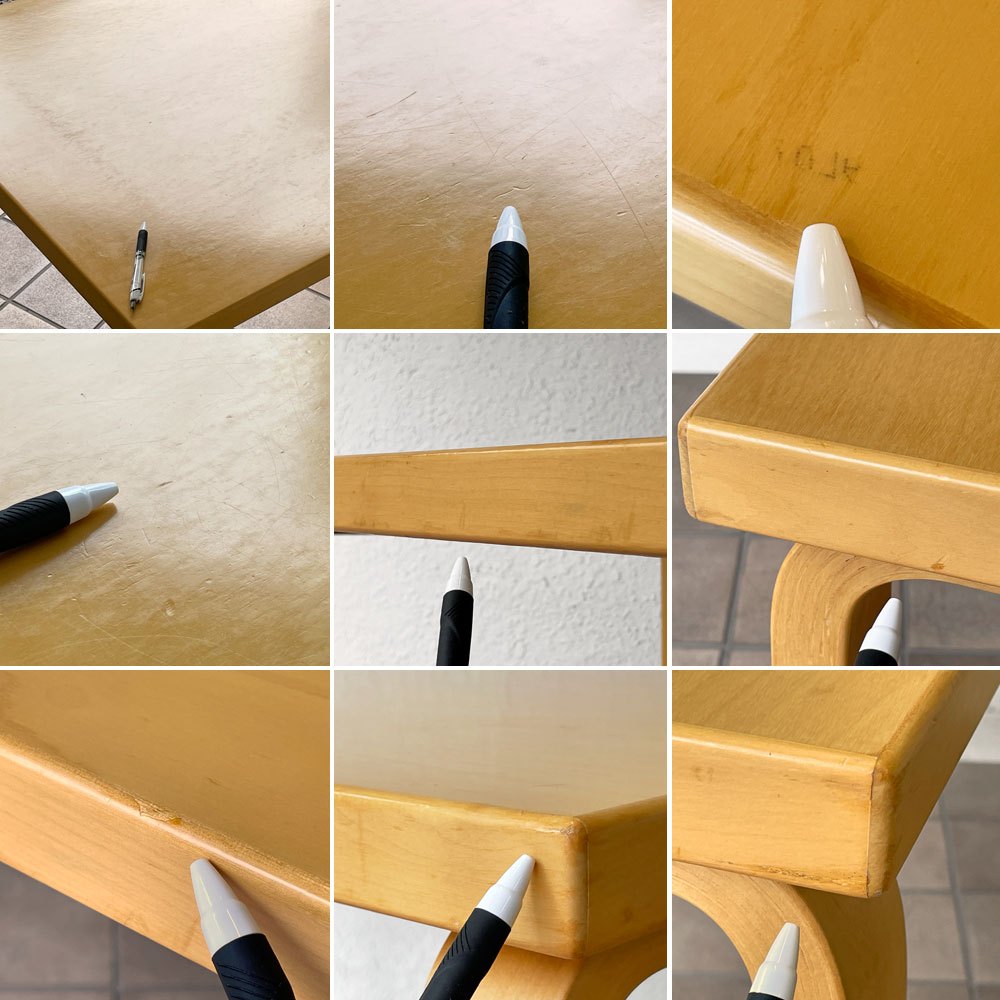 アルテック artek ダイニングテーブル 81B ナチュラルラッカー W120×D75cm アルヴァ・アアルト 北欧家具 フィンランド ◇