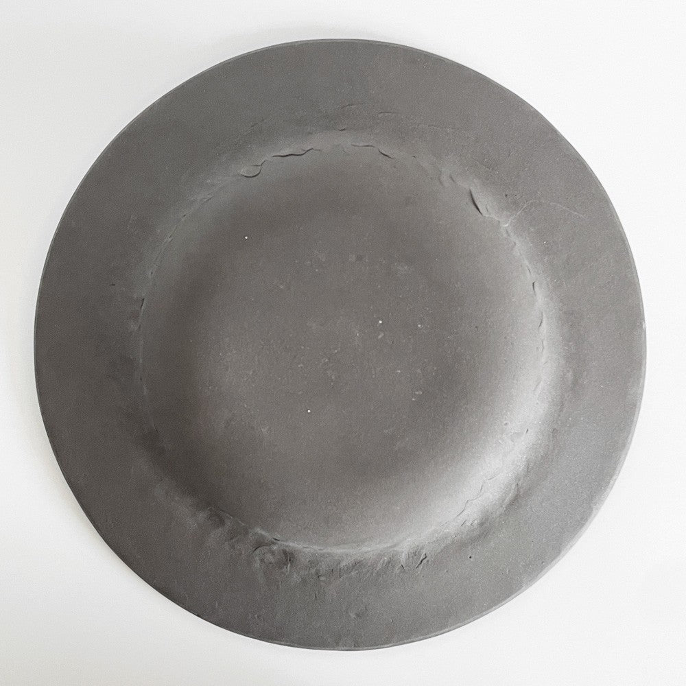 吉田次朗 リムボウル スープ皿 深皿 ホワイトグレー Lサイズ Φ26cm 陶器 現代作家 ■