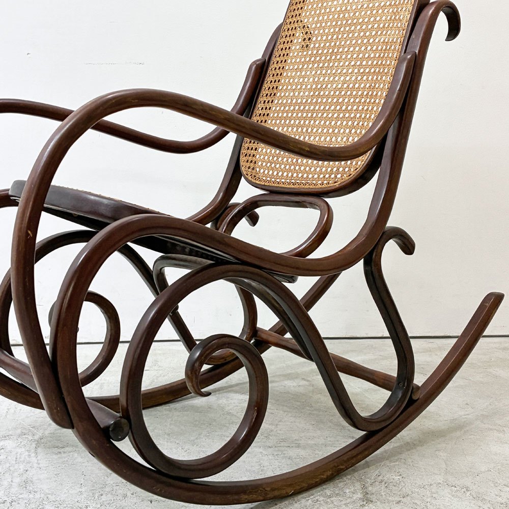 マルニ maruni ロッキングチェア Bentwood rocking chair  ラタン 曲木 ベントウッド オールドマルニ ブラウン ●