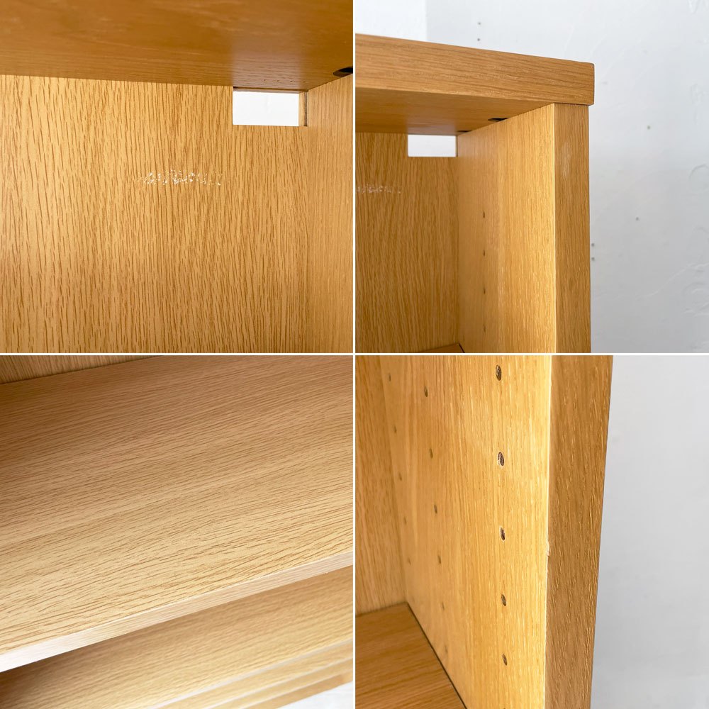 無印良品 MUJI オーク材 薄型ラック ワイド大  7段 本棚 ブックシェルフ 廃番 参考定価24,900円 ★