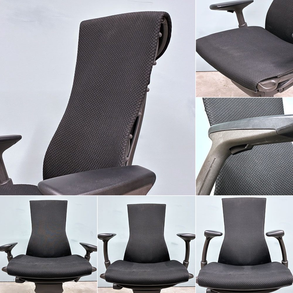 ハーマンミラー Herman Miller エンボディチェア デスクチェア オフィスチェア ジェフ・ウェバー ビル・スタンフ シンク ファブリック ブラック 2013年製 ◎