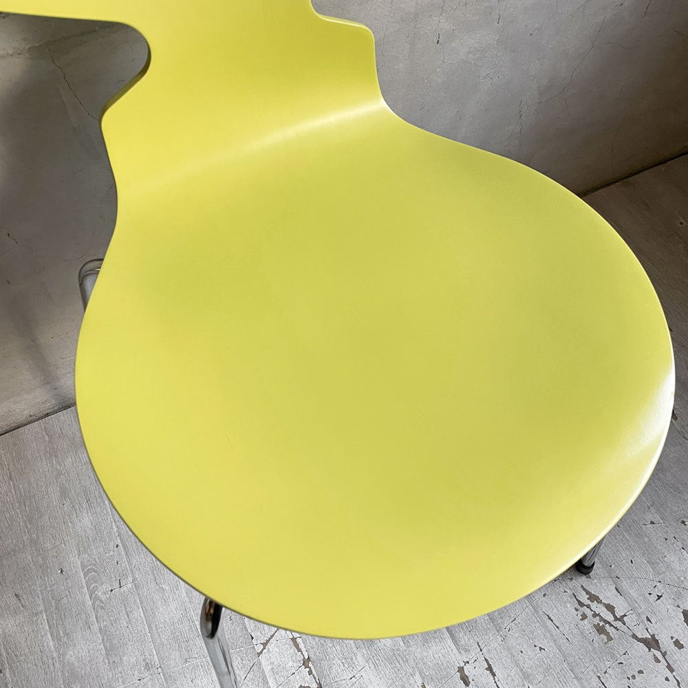 フリッツハンセン Fritz Hansen アントチェア ANT CHAIR アリンコチェア 4本脚 3101 ライムカラー ラッカー仕上げ アルネ・ヤコブセン デンマーク 北欧家具 A♪