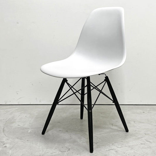 ハーマンミラー HermanMiller サイドシェルチェア ドゥエルレッグ DSW ホワイト × エボニー ポリプロピレン製 イームズ ミッドセンチュリー A ●