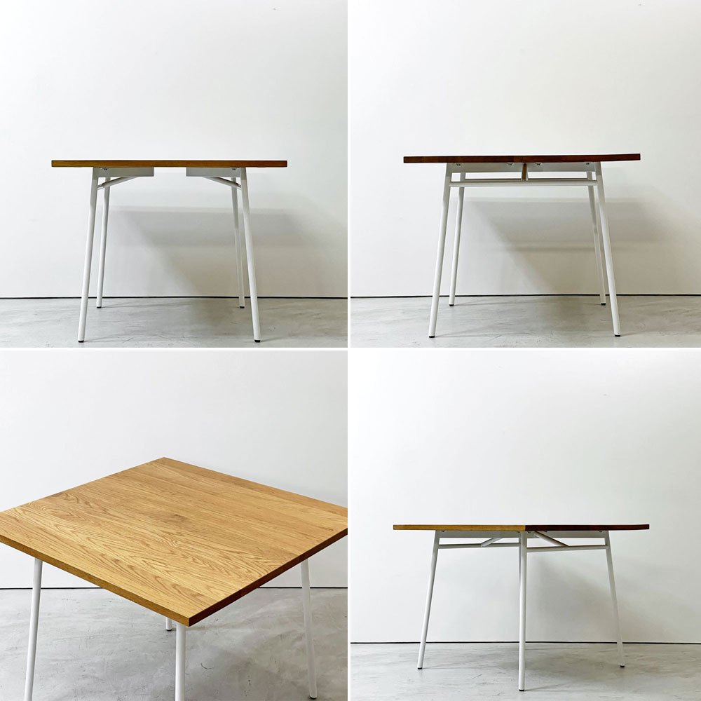 イデー IDEE マタン MATIN DINING TABLE 900 OAK ダイニングテーブル W90cm オーク材 ホワイトスチール脚 外箱付 澁谷一星 通常定価￥84,700- 未使用保管品 〓