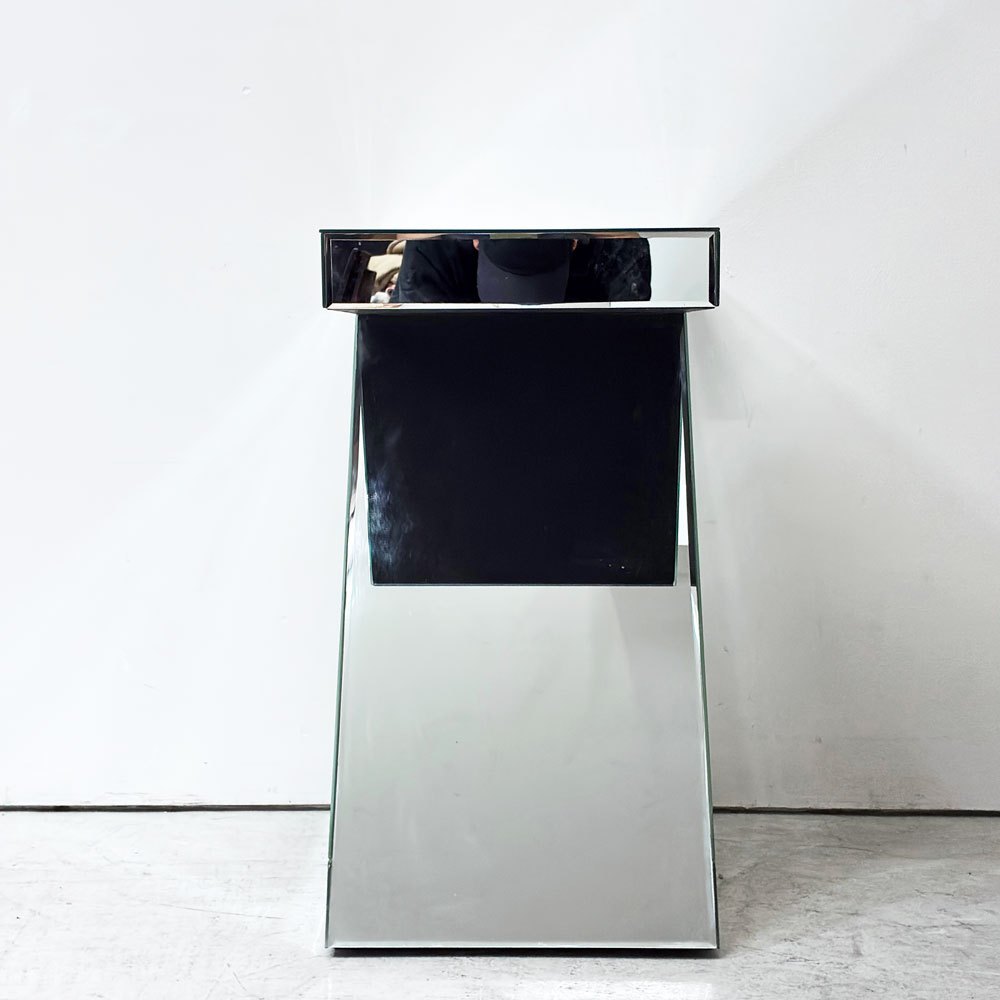 カレ KARE ラグジュアリー Zサイドテーブル LUXURY Z sidetable ミラー張り コーヒーテーブル ベッドサイド ドイツ 廃番 ●