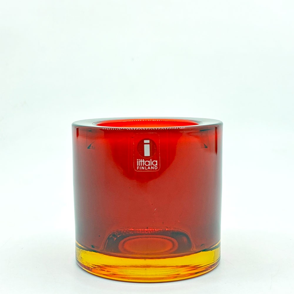 イッタラ iittala マリメッコ marimekko キビ kivi キャンドルホルダー レッド 60mm ヘイッキ・オルヴォラ フィンランド  ●