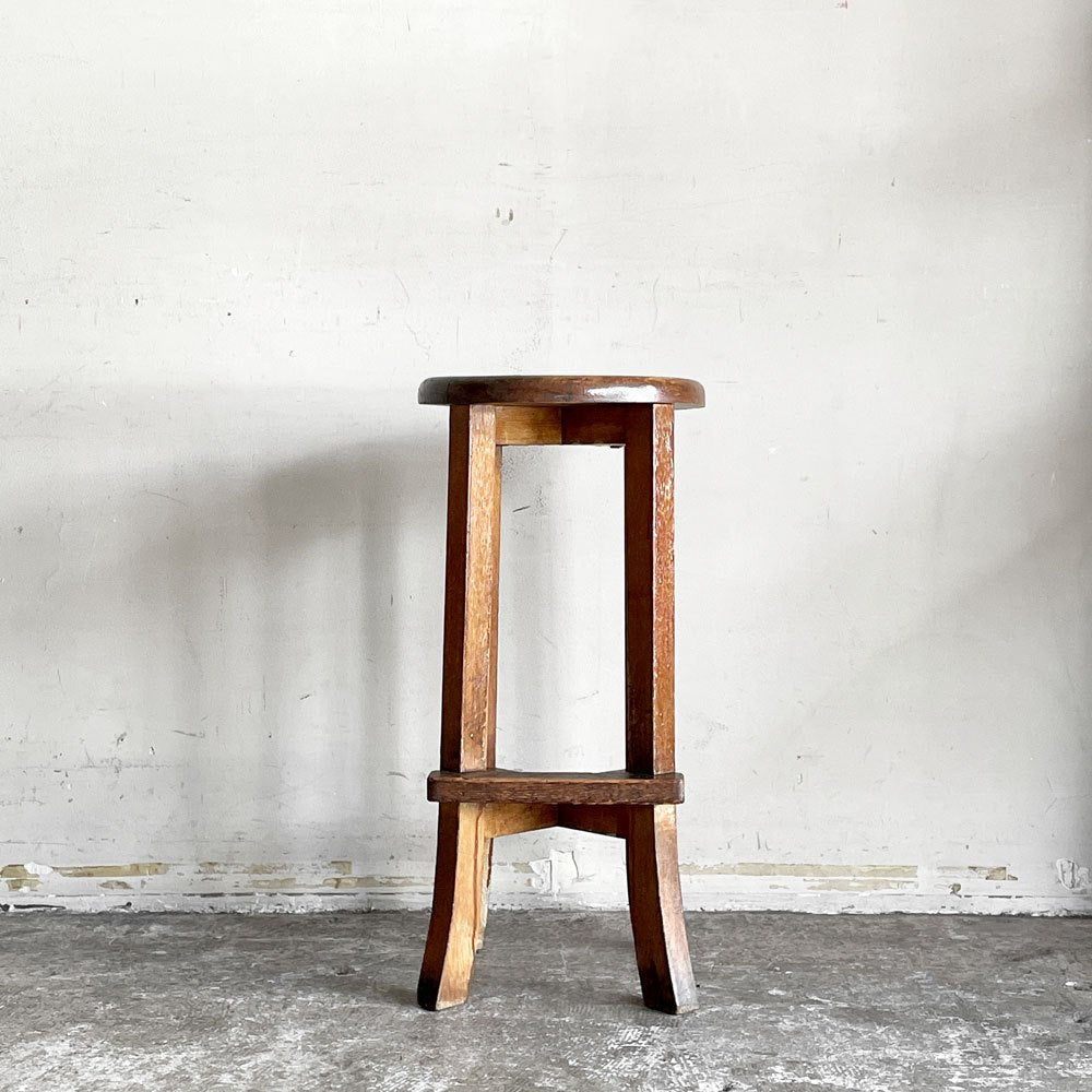 ジャパンビンテージ Japan vintage 木製 スツール 花台 木味 H60cm 古家具 店舗什器 ■