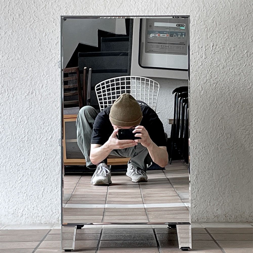 カレ KARE ラグジュアリー キャビネット 2Doors 1Drawer ミラー張り ドイツ 廃番 定価104,500円 ◇