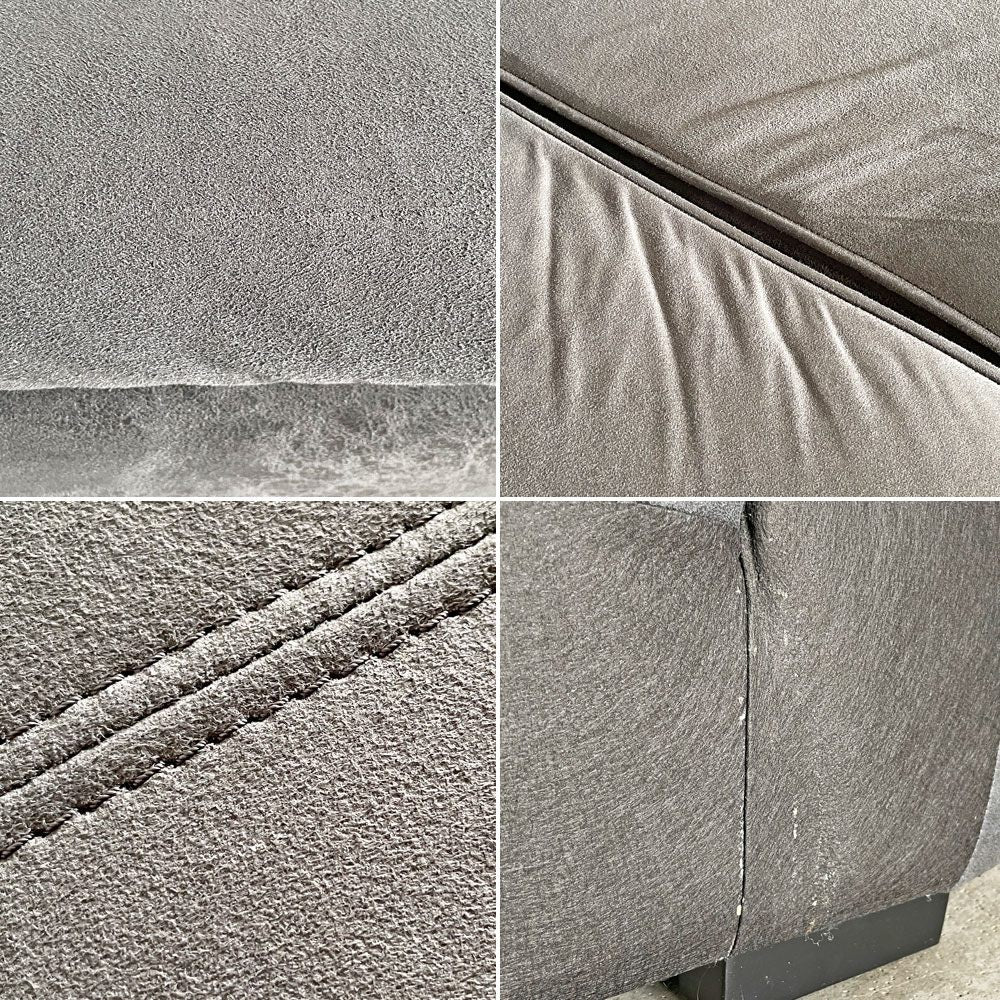 リラックスフォーム RELAX FORM ベレーザ BELLEZZA スモールカウチソファ 右カウチ W240cm レザーテックス チャコールブラック 関家具 カタログ定価￥240,625- 〓