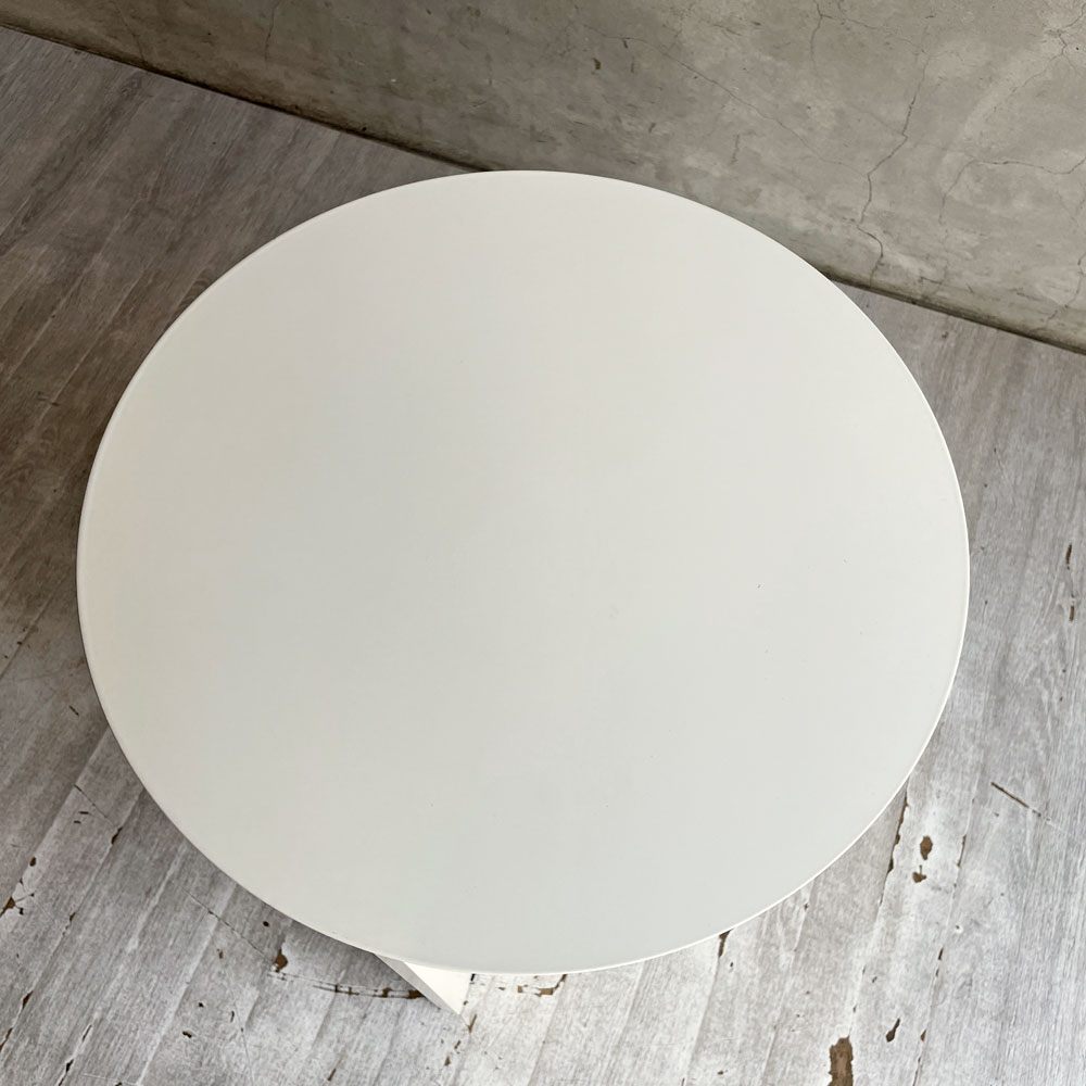 ヘイ HAY スリットテーブルハイ SLIT TABLE HIGH ホワイト スチール サイドテーブル コーヒーテーブル ラウンド Φ35cm モダン デンマーク 北欧家具 ♪
