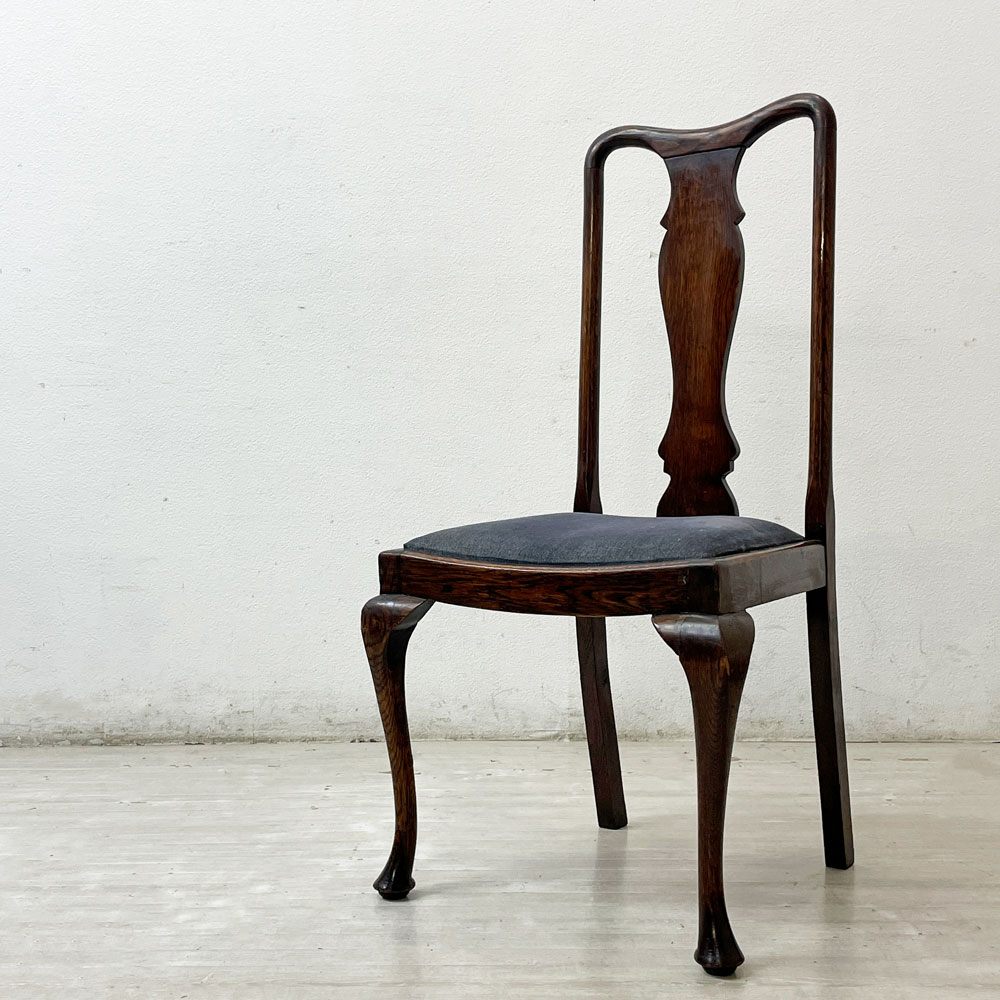 UKビンテージ ハイバック ダイニングチェア オーク材 ロイズアンティークス Lloyd's Antiques 取扱 英国家具 B ●