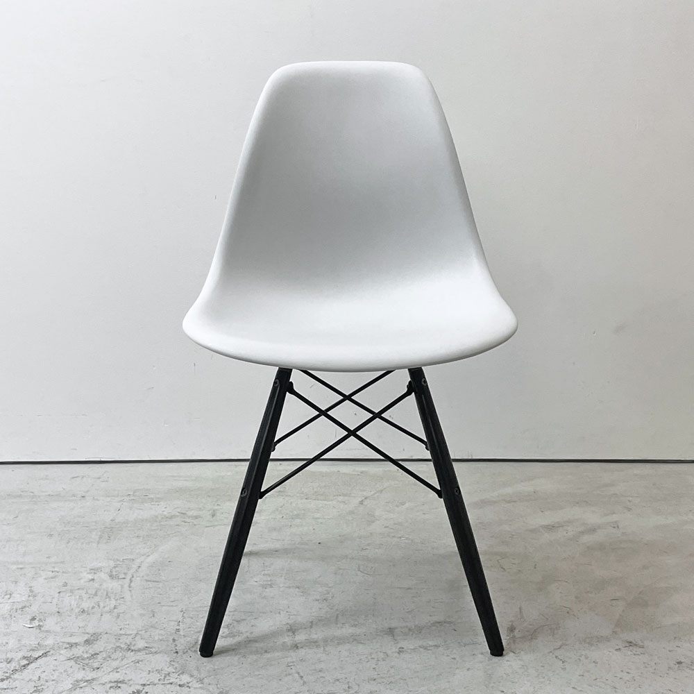 ハーマンミラー HermanMiller サイドシェルチェア ドゥエルレッグ DSW アルパイン × エボニー ポリプロピレン製 イームズ ミッドセンチュリー A ●