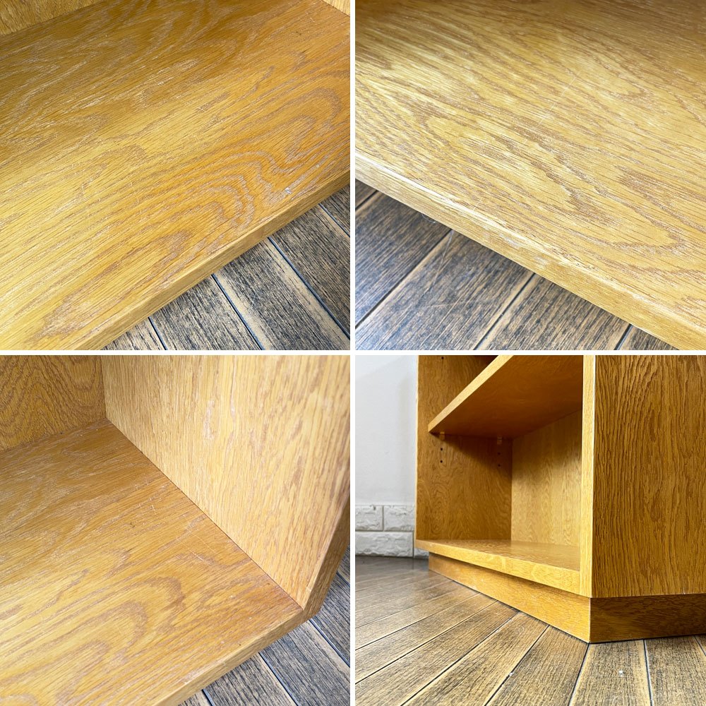 パシフィックファニチャーサービス P.F.S DHブックシェルフ DH BOOK SHELF 本棚 飾り棚 w90cm オーク材 定価：90,200円 ◎