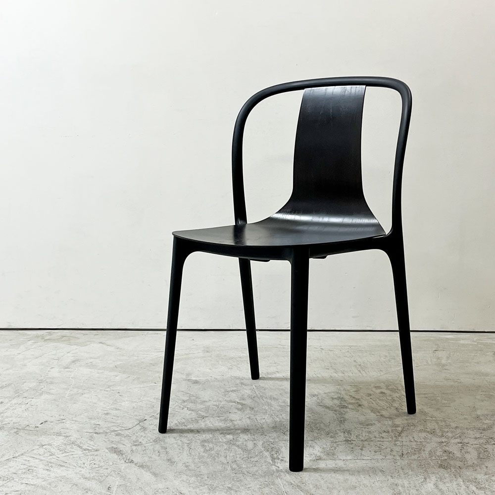 ヴィトラ Vitra ベルヴィルチェア Belleville Chair アームレスチェア ダイニングチェア スタッキングチェア オーク材 ダークブラウン系カラー ロナン & エルワン・ブルレック A ●