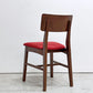 フランフラン Francfranc コムンチェア COMUN CHAIR ダイニングチェア アッシュ材 ファブリックシート レッドカラー 北欧スタイル 廃番 ●