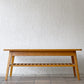 パシフィックファニチャーサービス P.F.S. ローテーブル DH TEA TABLE WITH SHELF Sサイズ W102cm ナラ材 ライトブラウン マガジンラック付 ◇
