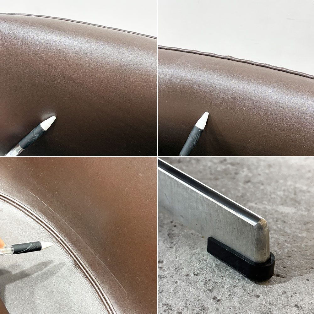 フリッツハンセン Fritz Hansen エッグチェア Egg chair ラウンジチェア エレガンスレザー 本革 ダークブラウン アルネ・ヤコブセン 2016年ソーイングイベントモデル デンマーク 希少 ●