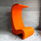ヴィトラ vitra アムーべ ハイバック AMOEBE HIGHBACK ラウンジチェア 1人掛け ソファ オレンジ ヴェルナー・パントン Verner Panton スペースエイジ 定価￥424,600- ♪
