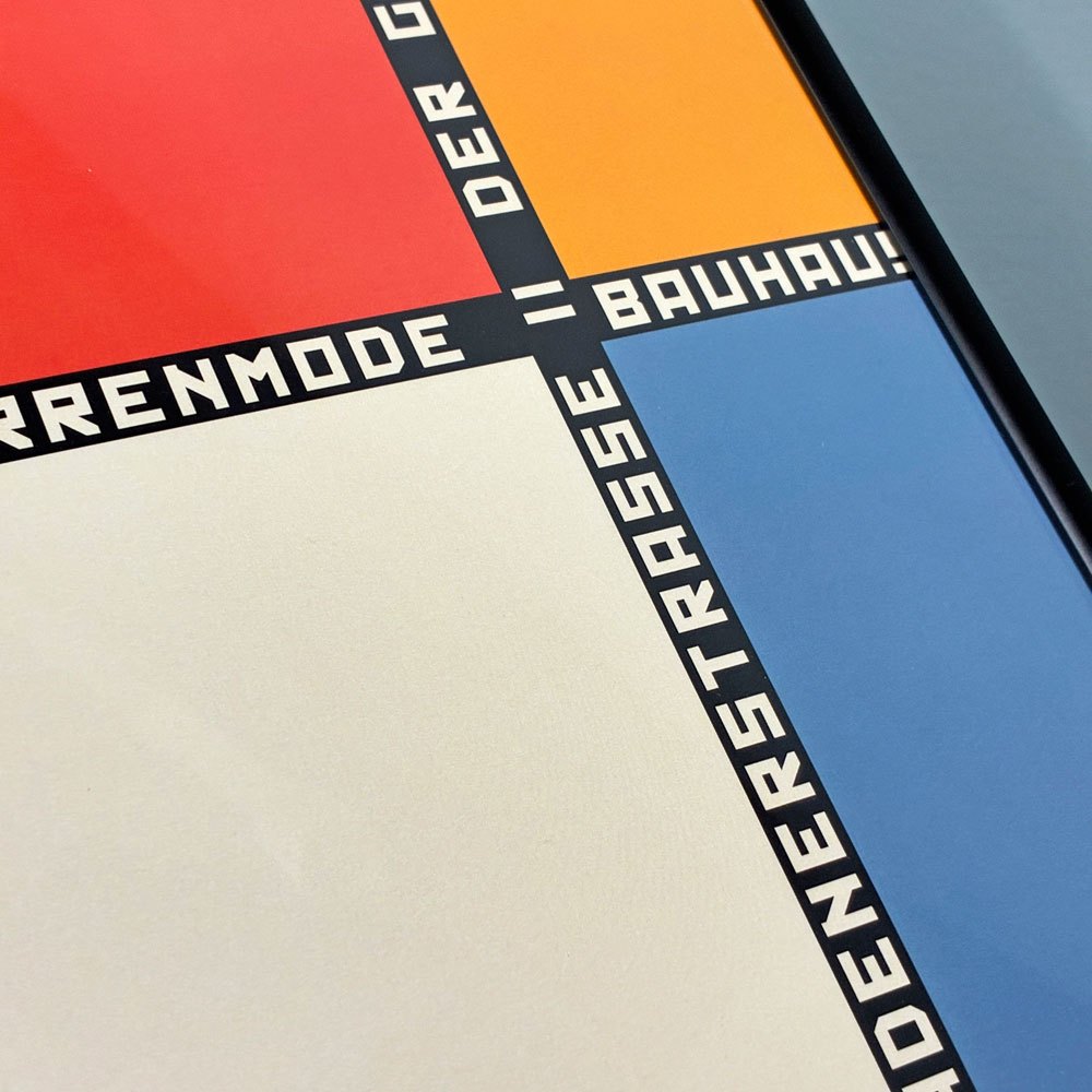 バウハウス BAUHAUS DIE ERSTE BAUHAUS AUSTELLUNG 1922 ポスター 額装品 フレーム付き グラフィック アート ドイツ モダンデザイン ◎