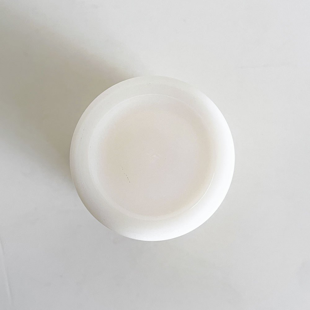 ヘーゼルアトラス Hazel Atlas  キャンディストライプ Candy Stripe ガラスタンブラー イエロー ミルクガラス 耐熱 50年代 USビンテージ ■