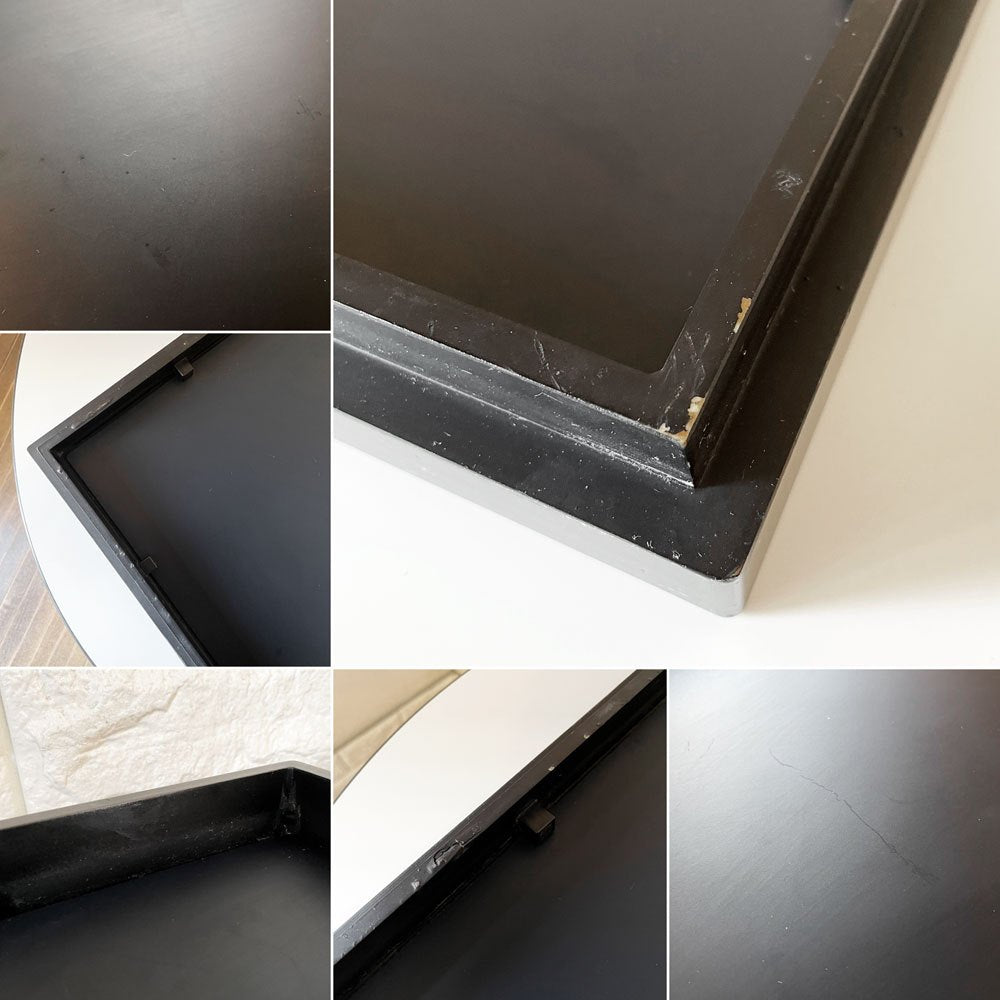 カルテル Kartell ウォールミラー Model 4727 ブラック スクエア 50×50cm アンナ・カステッリ・フェリエーリ Anna Castelli Ferrieri イタリア ビンテージ ◎