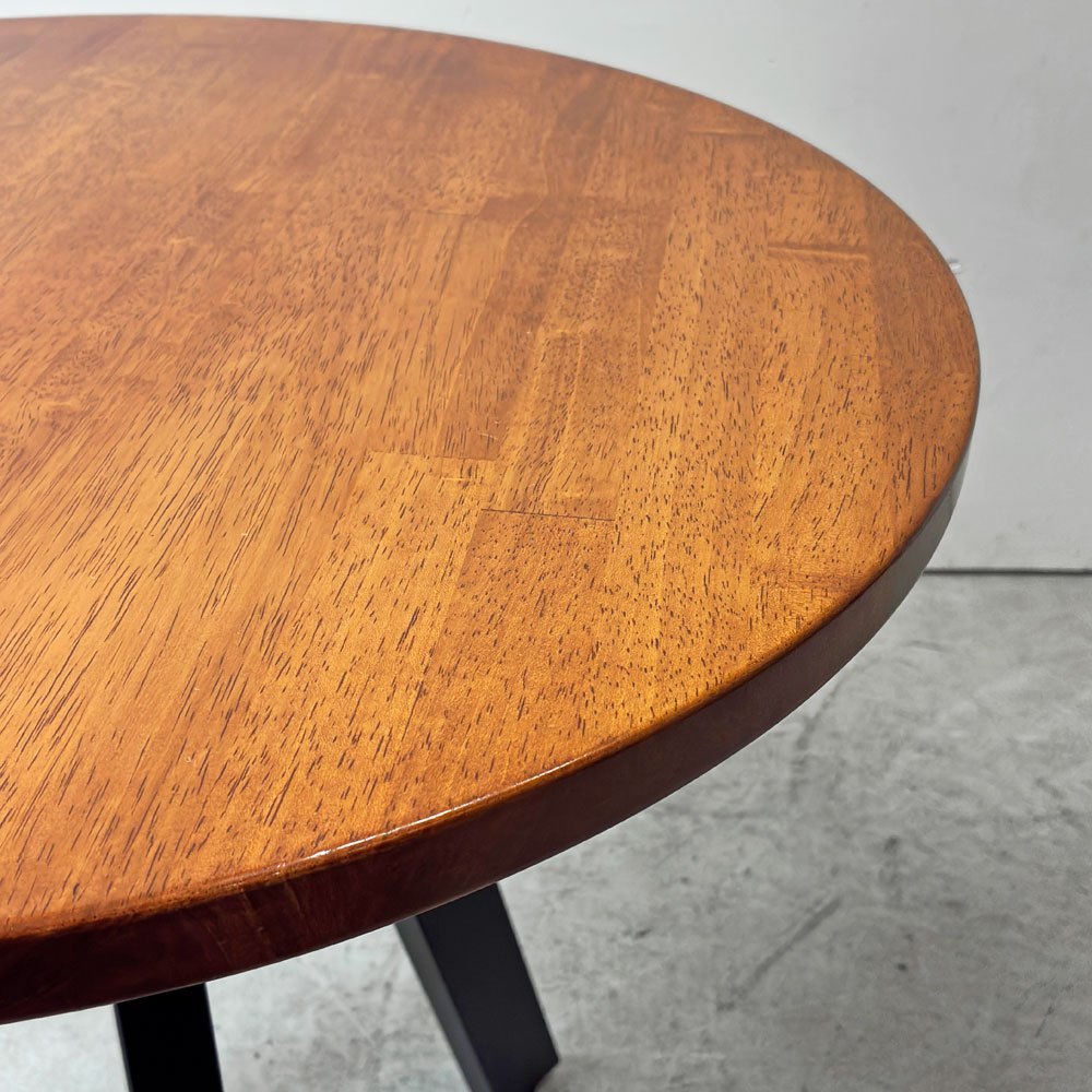 かなでもの KANADEMONO ザ・カフェテーブル THE CAFE TABLE ラバーウッド材 ラッカー塗装 3pin ラウンド天板 ●