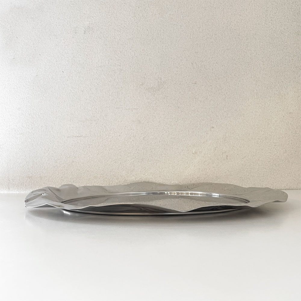 アレッシィ ALESSI フォワ Foix ラウンドトレイ Φ44cm ステンレス製 リュイス・クロテート Lluis Clotet イタリア 参考価格￥22,535- ◎