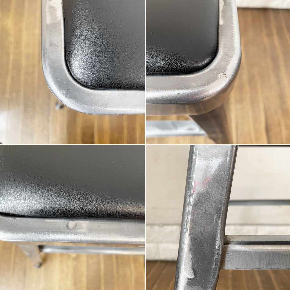 ダルトン DULTON ライトスツール Light-45 stool スチールフレーム PVCレザー インダストリアル ◎